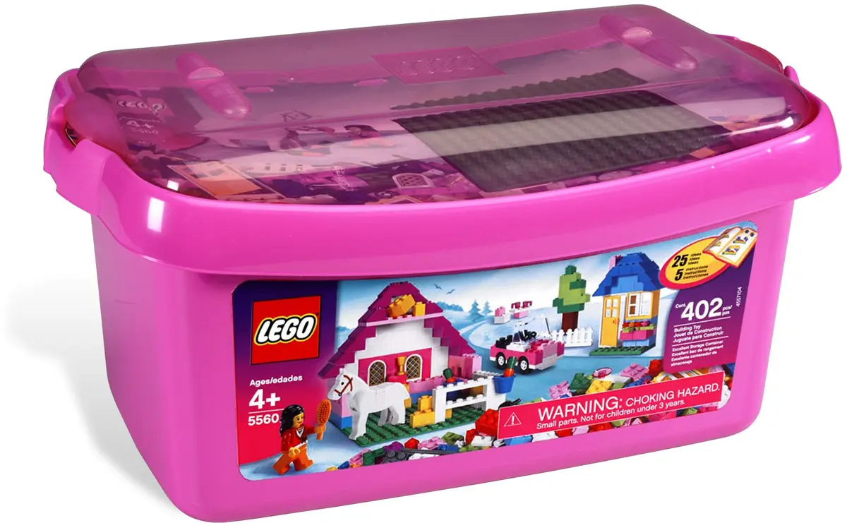 LEGO Bricks and More 5560 Large Pink Brick Box set, image 10