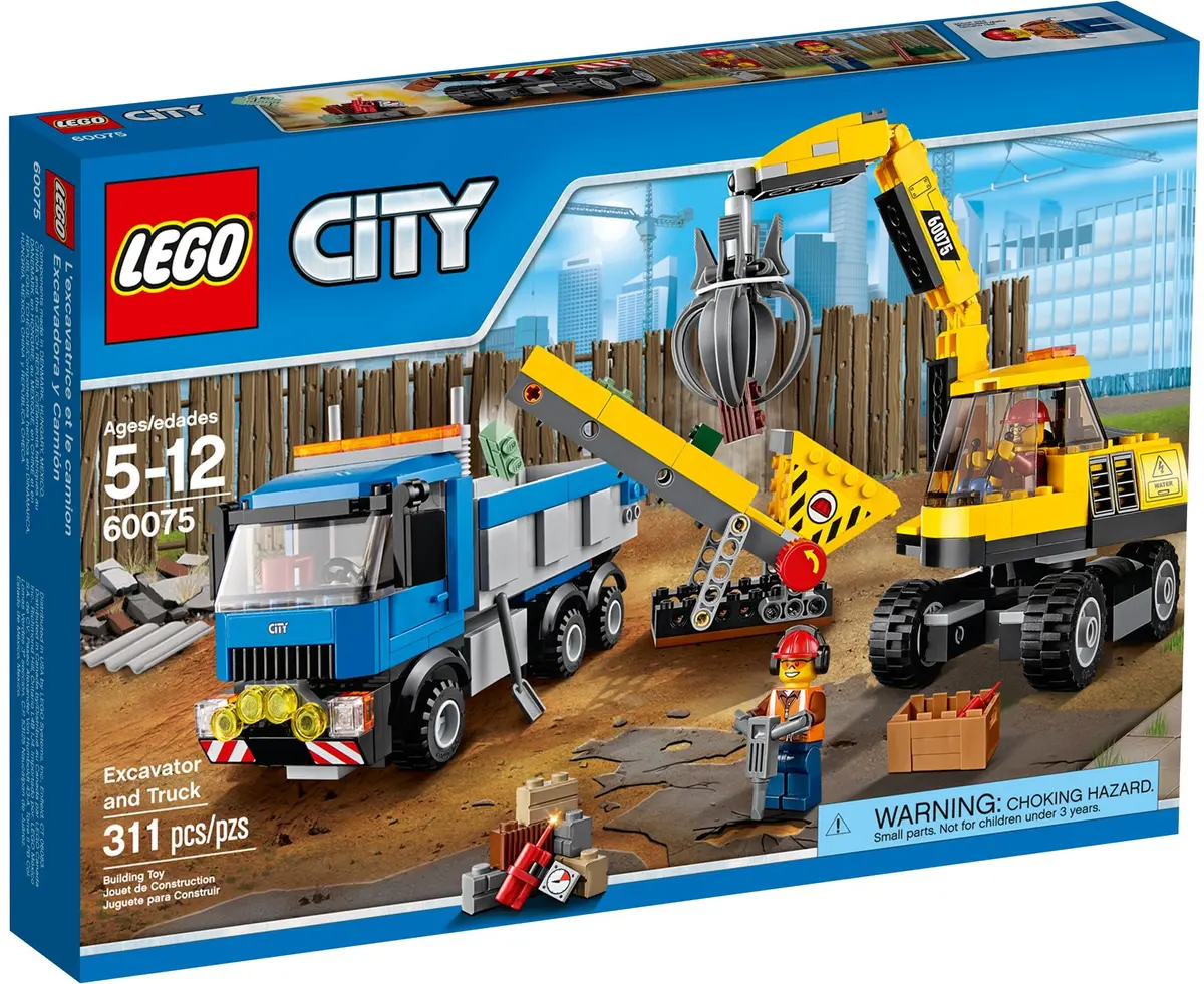 LEGO City 60075 Excavator and Truck set, image 2