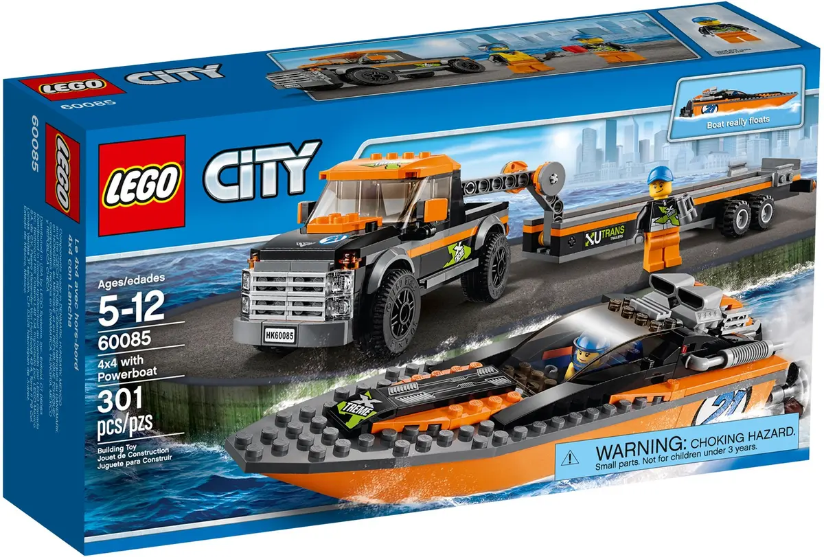 LEGO City 60085 4x4 with Powerboat set, image 2