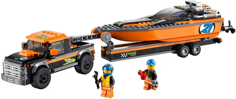 LEGO City 60085 4x4 with Powerboat set