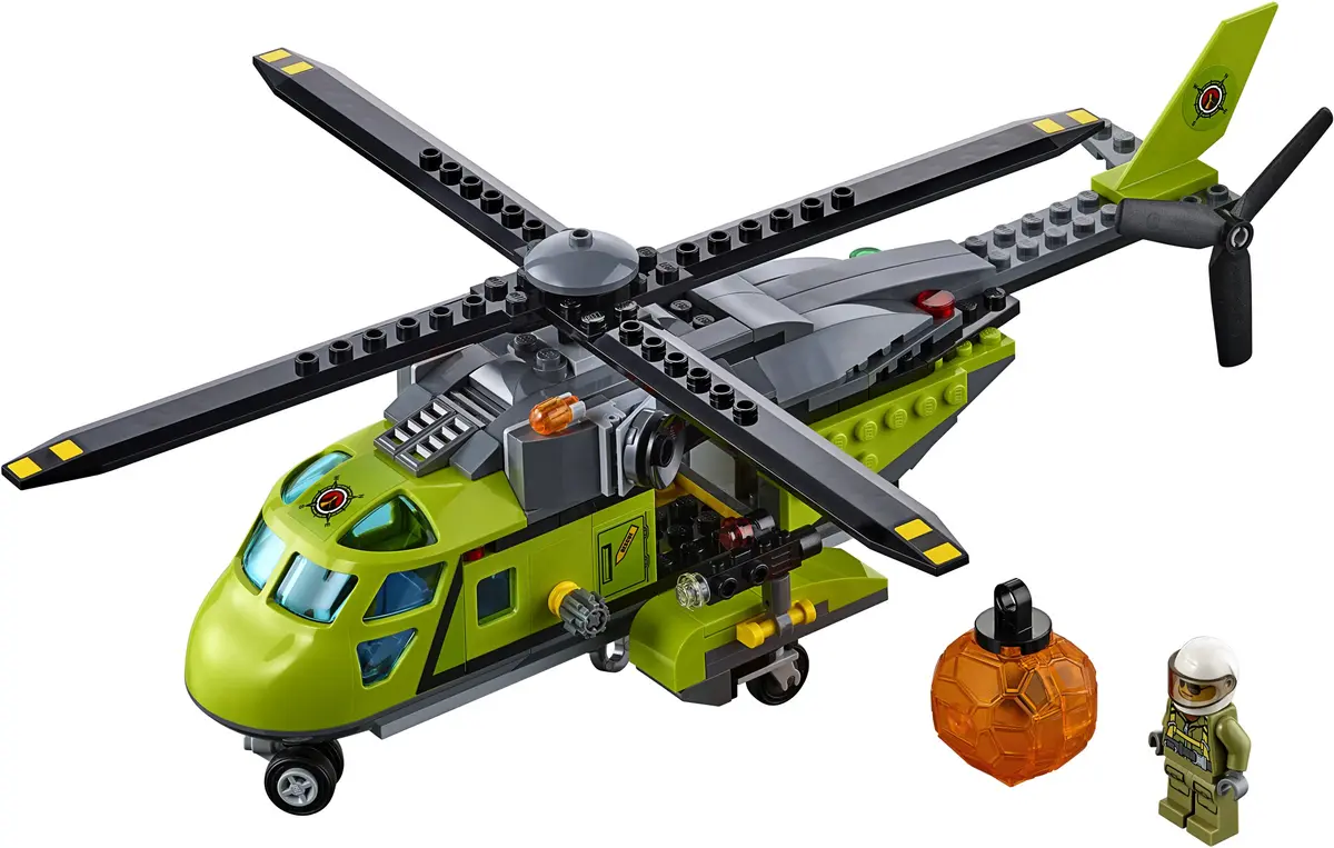 LEGO City 60123 Volcano Supply Helicopter set, image 16