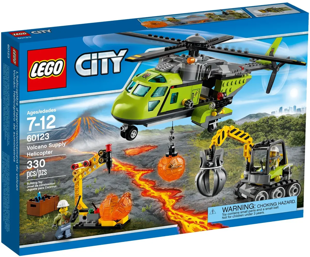 LEGO City 60123 Volcano Supply Helicopter set, image 2
