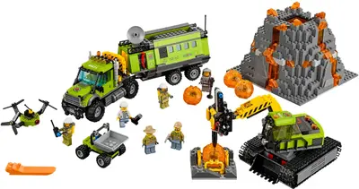 LEGO City 60124 Volcano Exploration Base set