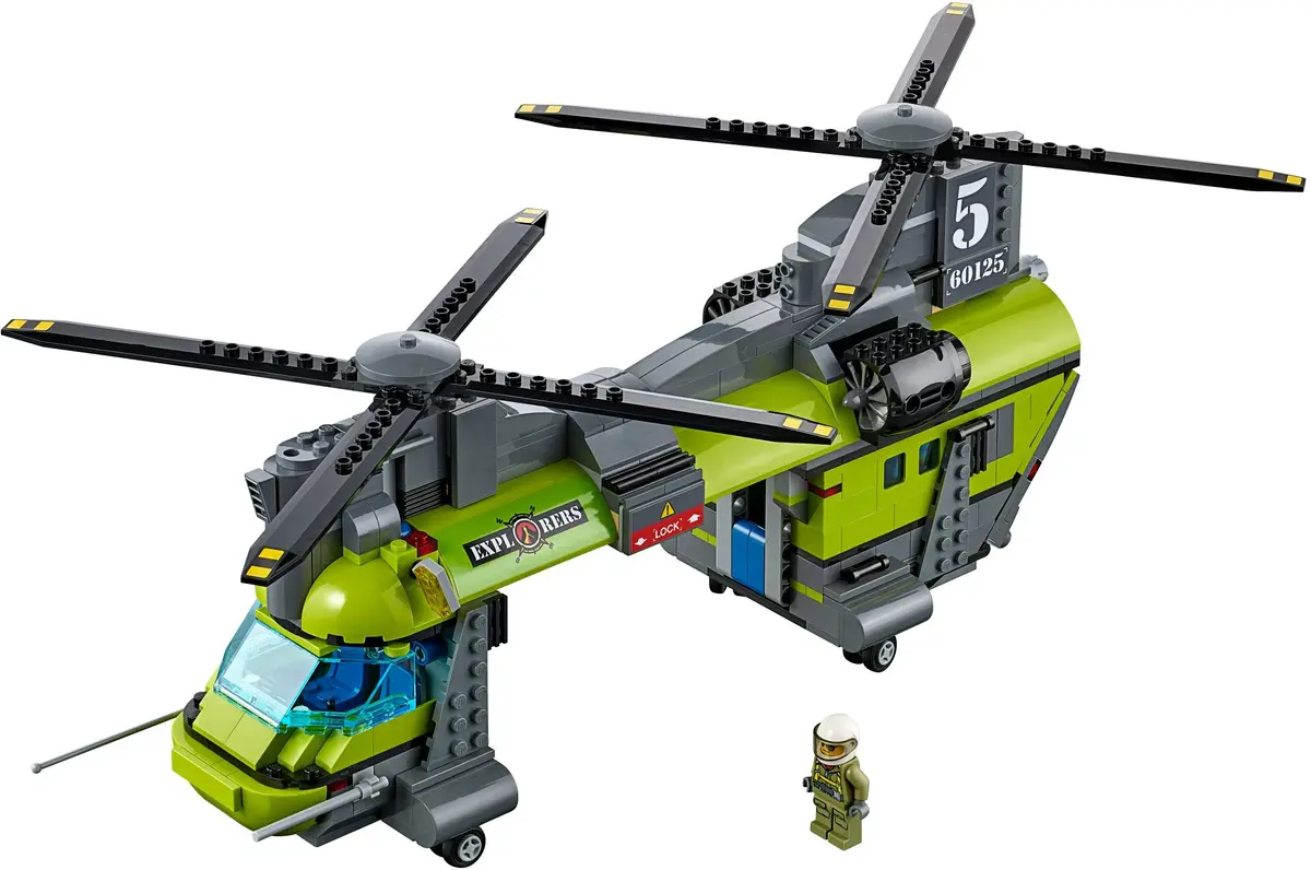 LEGO City 60125 Volcano Heavy-Lift Helicopter set, image 7