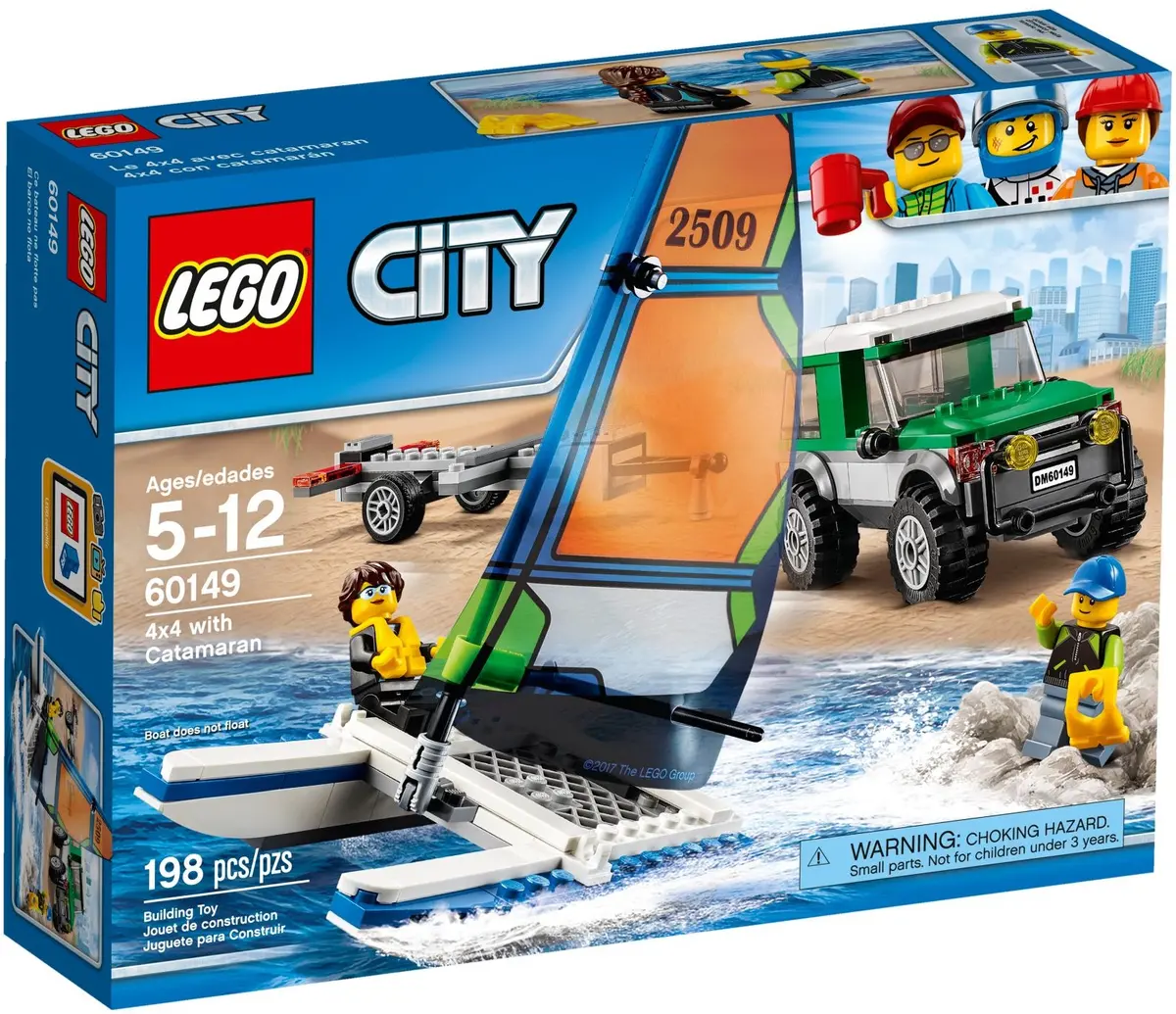 LEGO City 60149 4x4 with Catamaran set, image 2