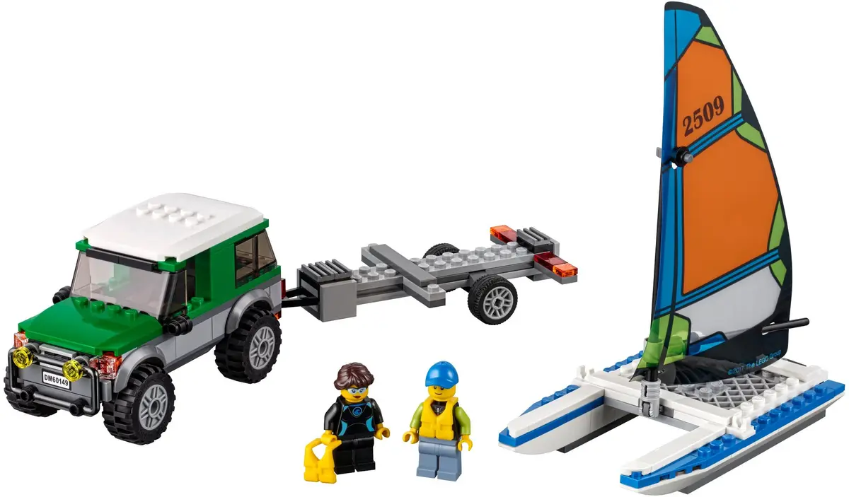 LEGO City 60149 4x4 with Catamaran set