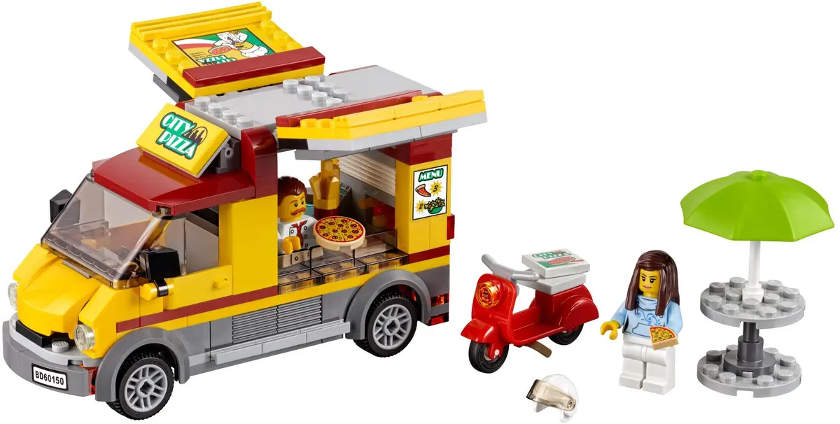 LEGO City 60150 Pizza Van set