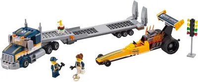 LEGO City 60151 Dragster Transporter set