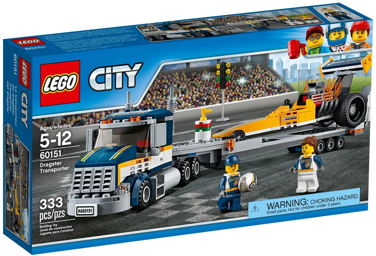 LEGO City 60151 Dragster Transporter set, image 2