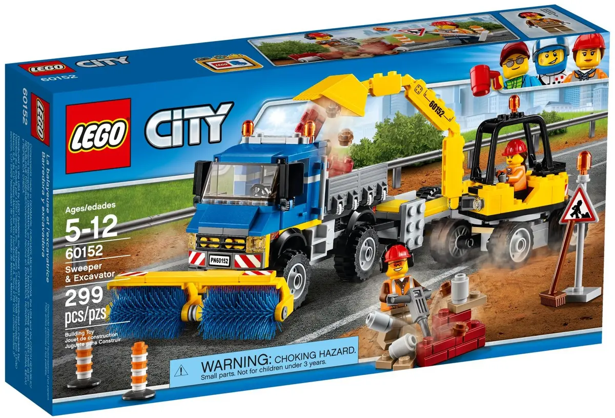 LEGO City 60152 Sweeper & Excavator set, image 2