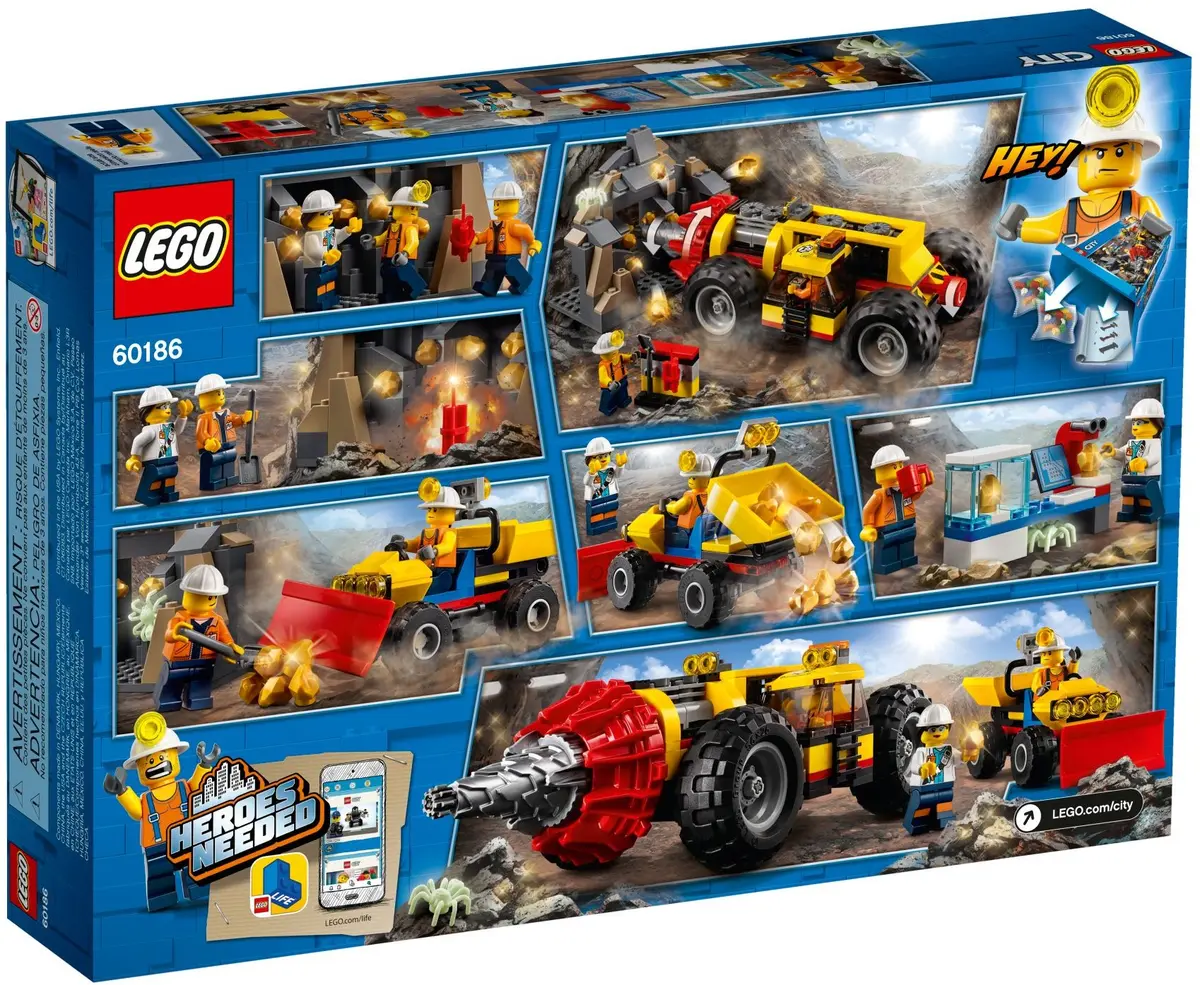 LEGO City 60186 Mining Heavy Driller set, image 6