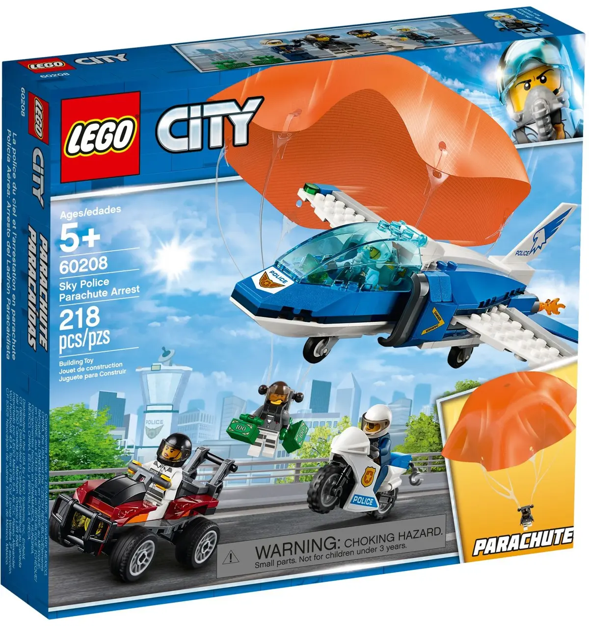 LEGO City 60208 Parachute Arrest set, image 2