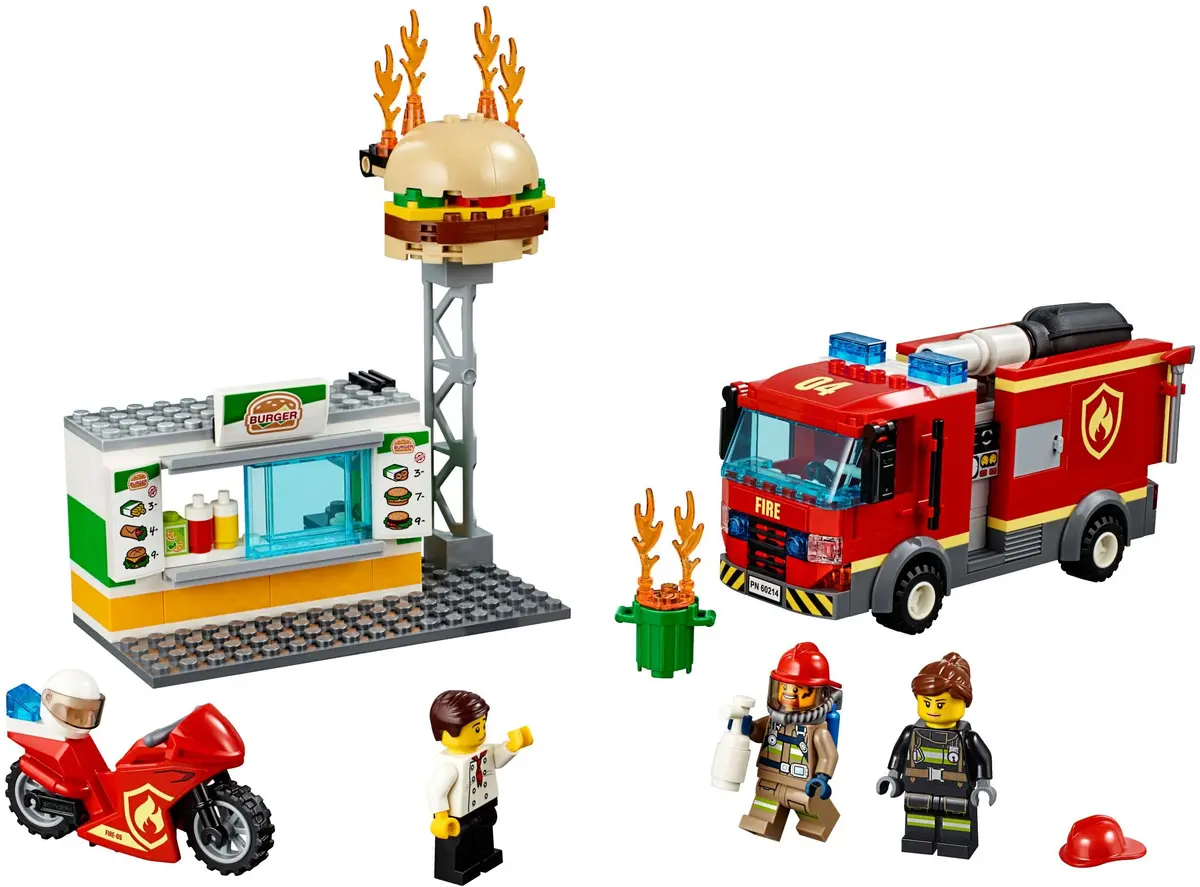 LEGO City 60214 Burger Bar Fire Rescue set