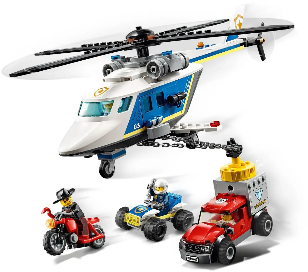 LEGO City 60243 Police Helicopter Chase set, image 3
