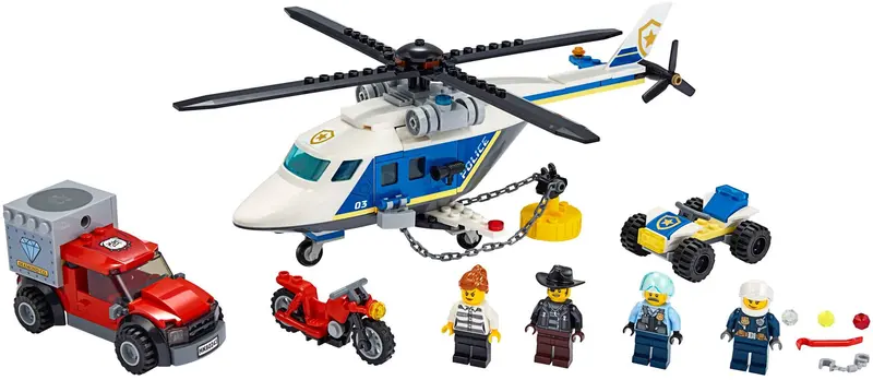 LEGO City 60243 Police Helicopter Chase set