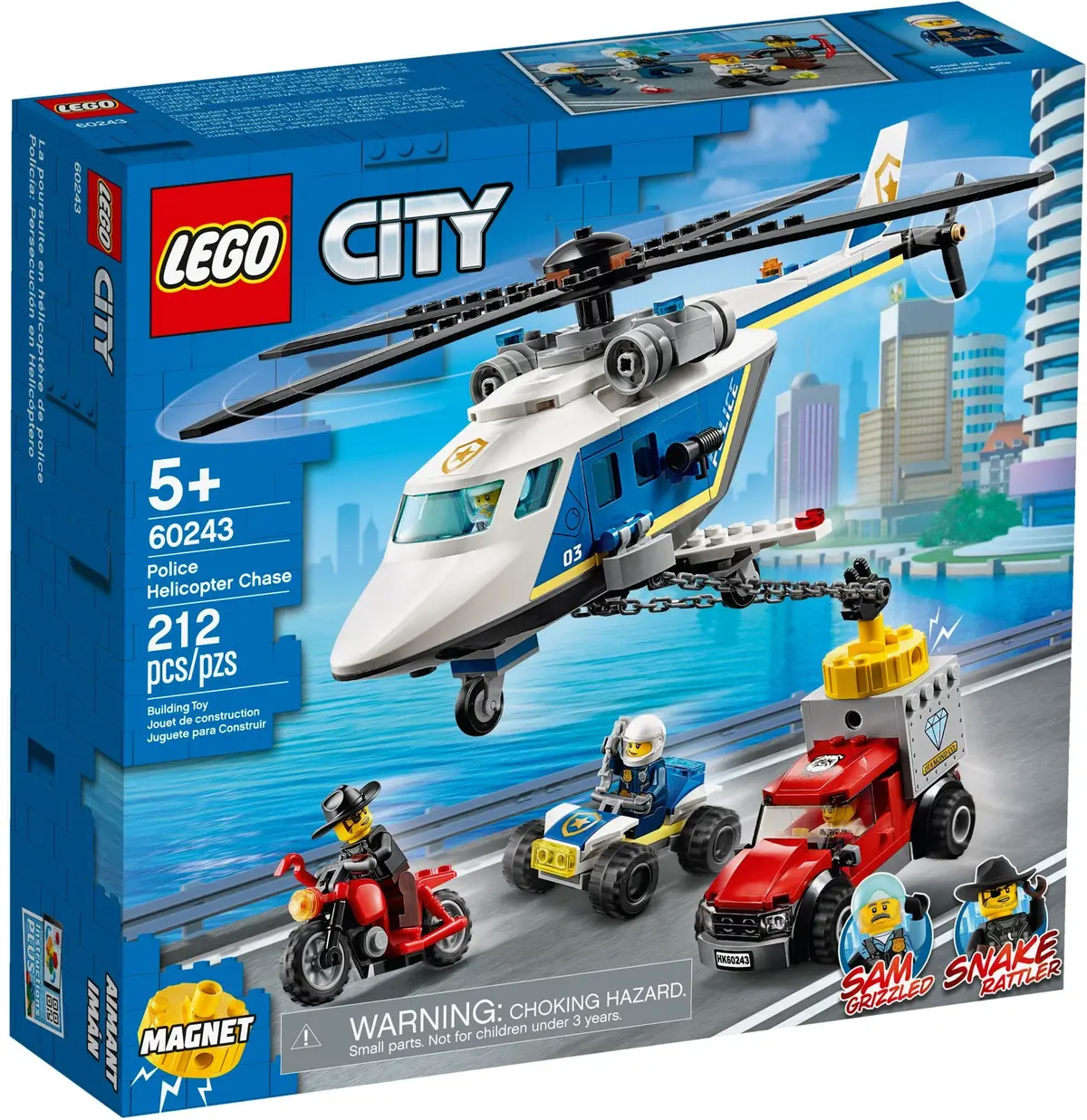 LEGO City 60243 Police Helicopter Chase set, image 2