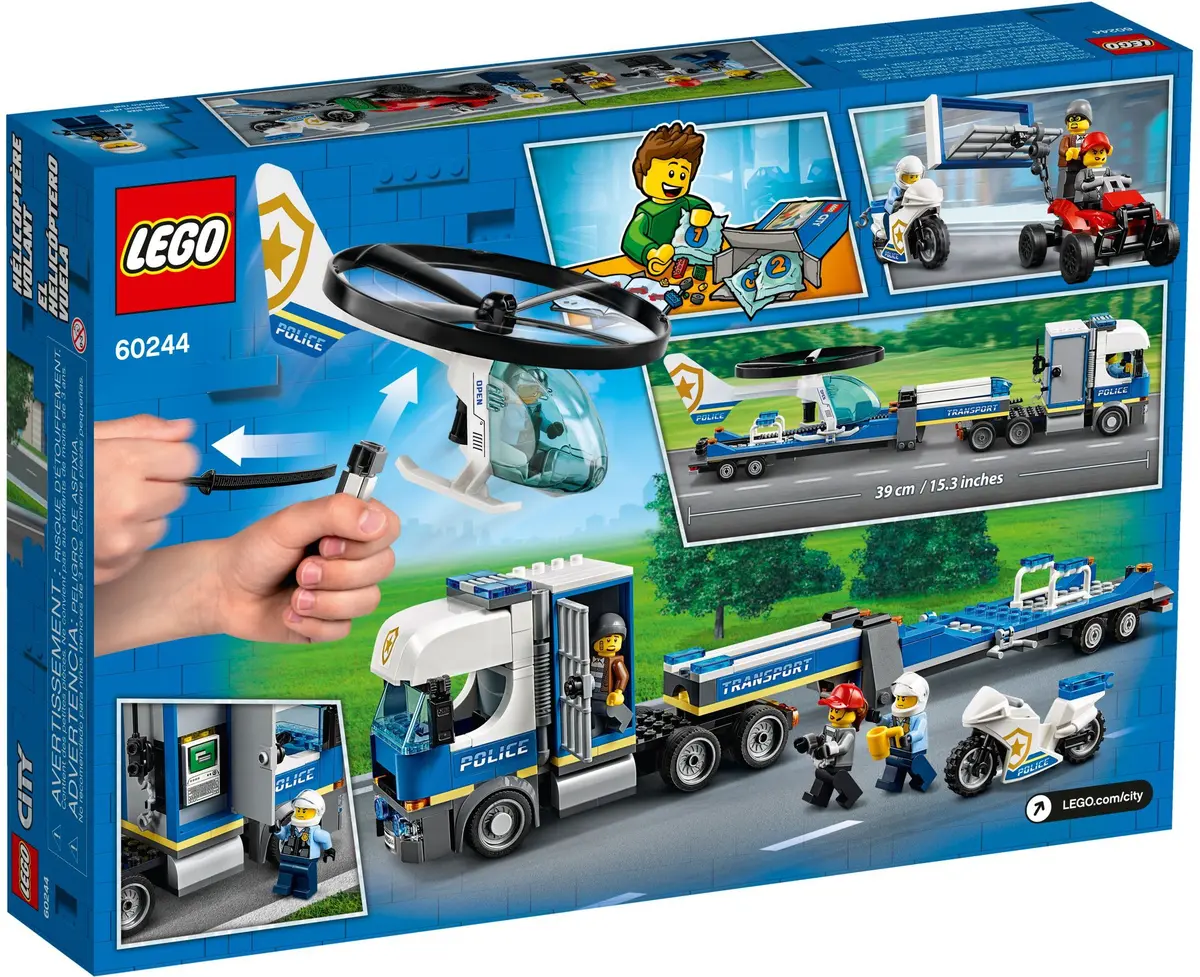 LEGO City 60244 Police Helicopter Transport set, image 5