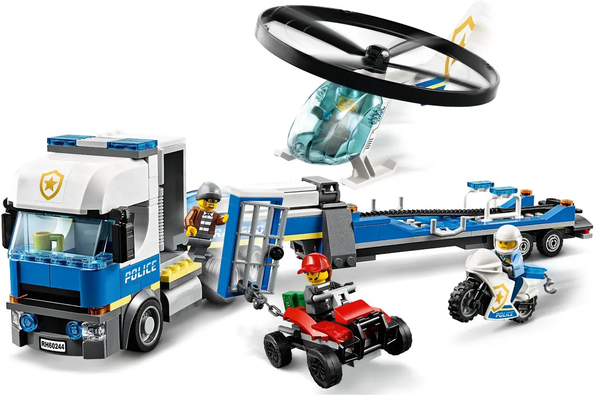 LEGO City 60244 Police Helicopter Transport set, image 3