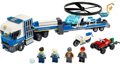 LEGO City 60244 Police Helicopter Transport set