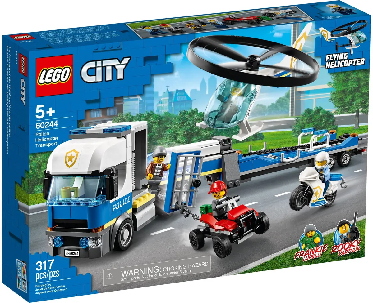 LEGO City 60244 Police Helicopter Transport set, image 2