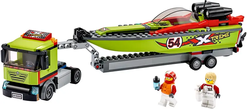 LEGO City 60254 Race Boat Transporter set