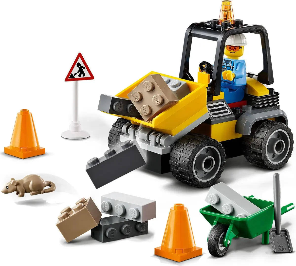 LEGO City 60284 Roadwork Truck set, image 3