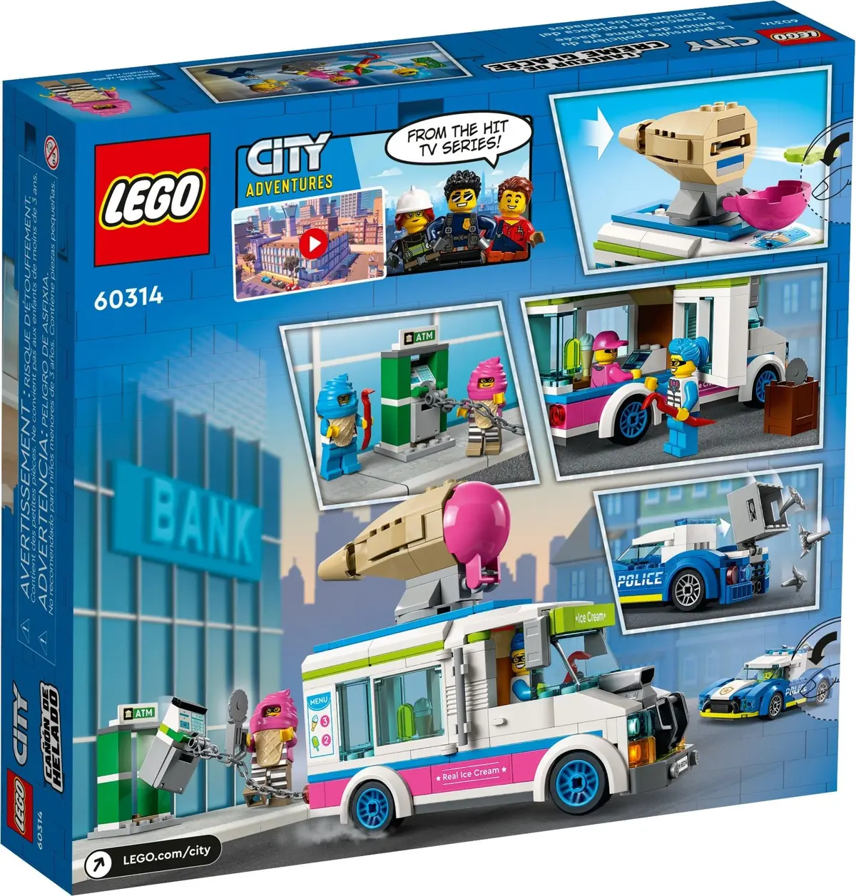 LEGO City 60314 Ice Cream Truck Police Chase set, image 3