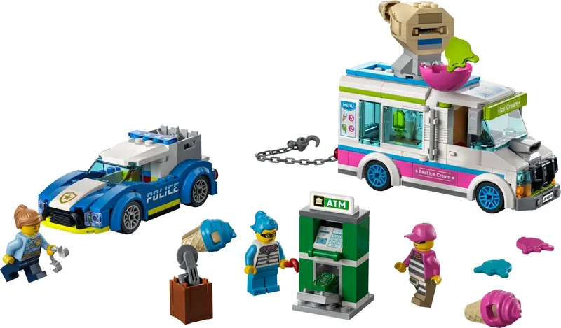 LEGO City 60314 Ice Cream Truck Police Chase set