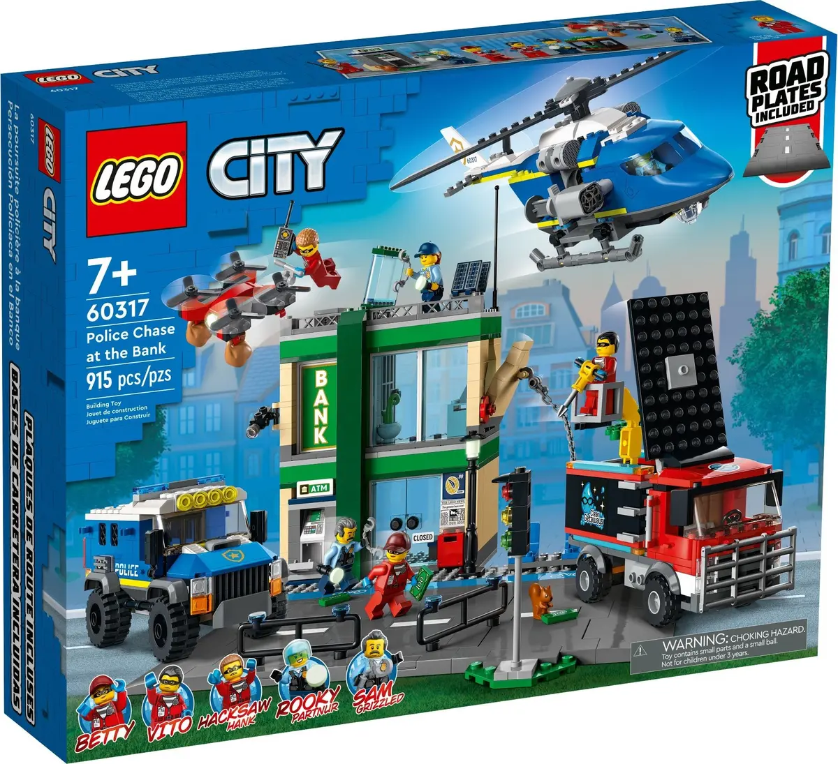 LEGO City 60317 Police Chase at the Bank set, image 2