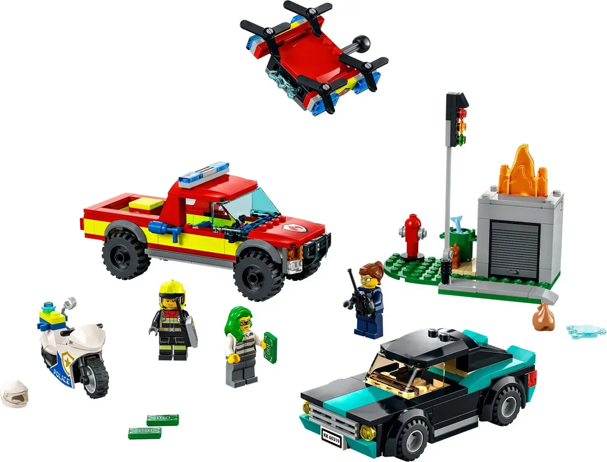 LEGO City 60319 Fire Rescue & Police Chase set