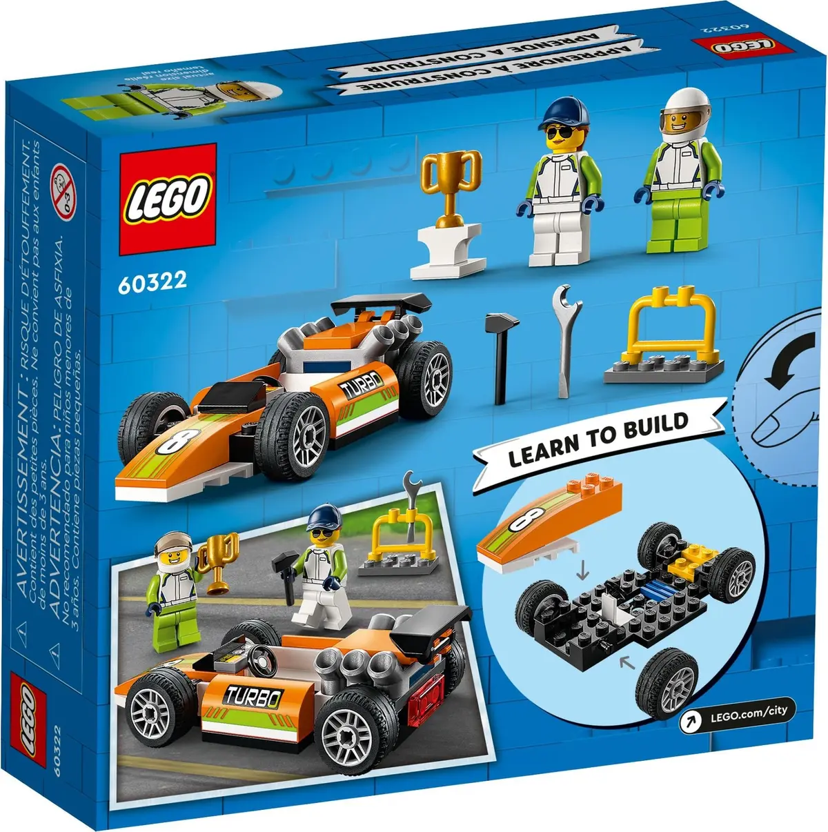 LEGO City 60322 Race Car set, image 4