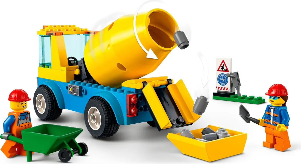 LEGO City 60325 Cement Mixer Truck set, image 4