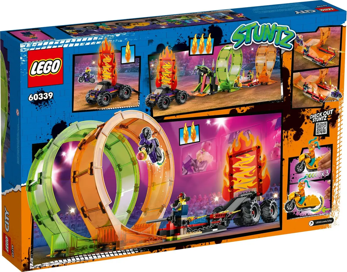 LEGO City 60339 Double Loop Stunt Arena set, image 3