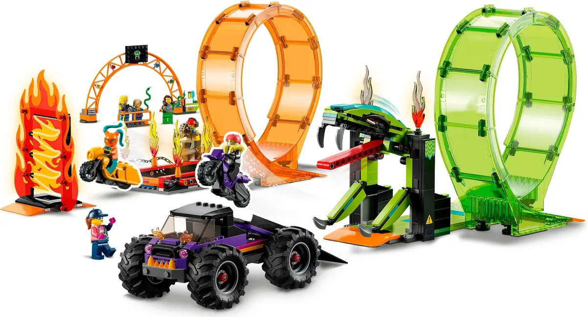LEGO City 60339 Double Loop Stunt Arena set, image 5