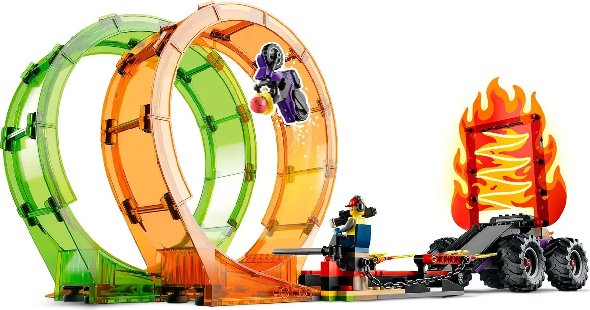LEGO City 60339 Double Loop Stunt Arena set, image 6