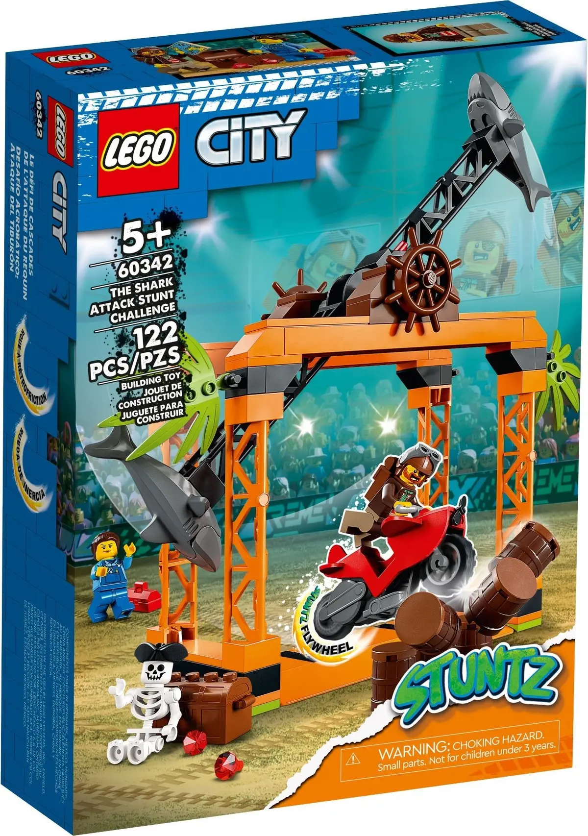 LEGO City 60342 The Shark Attack Stunt Challenge set, image 2