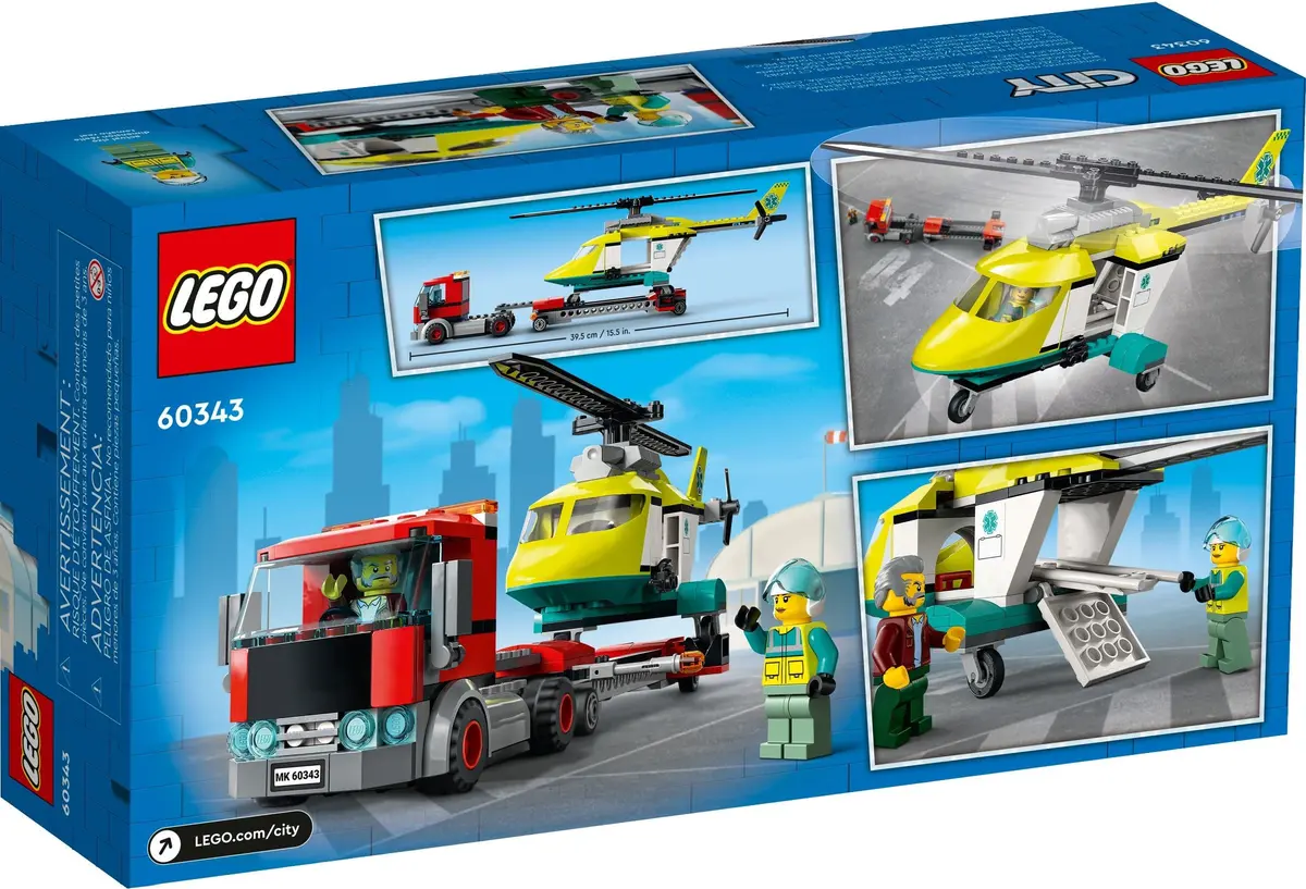 LEGO City 60343 Rescue Helicopter Transporter set, image 7