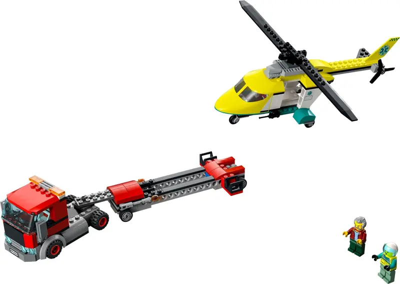 LEGO City 60343 Rescue Helicopter Transporter set