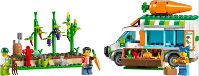 LEGO City 60345 Farmers Market Van set