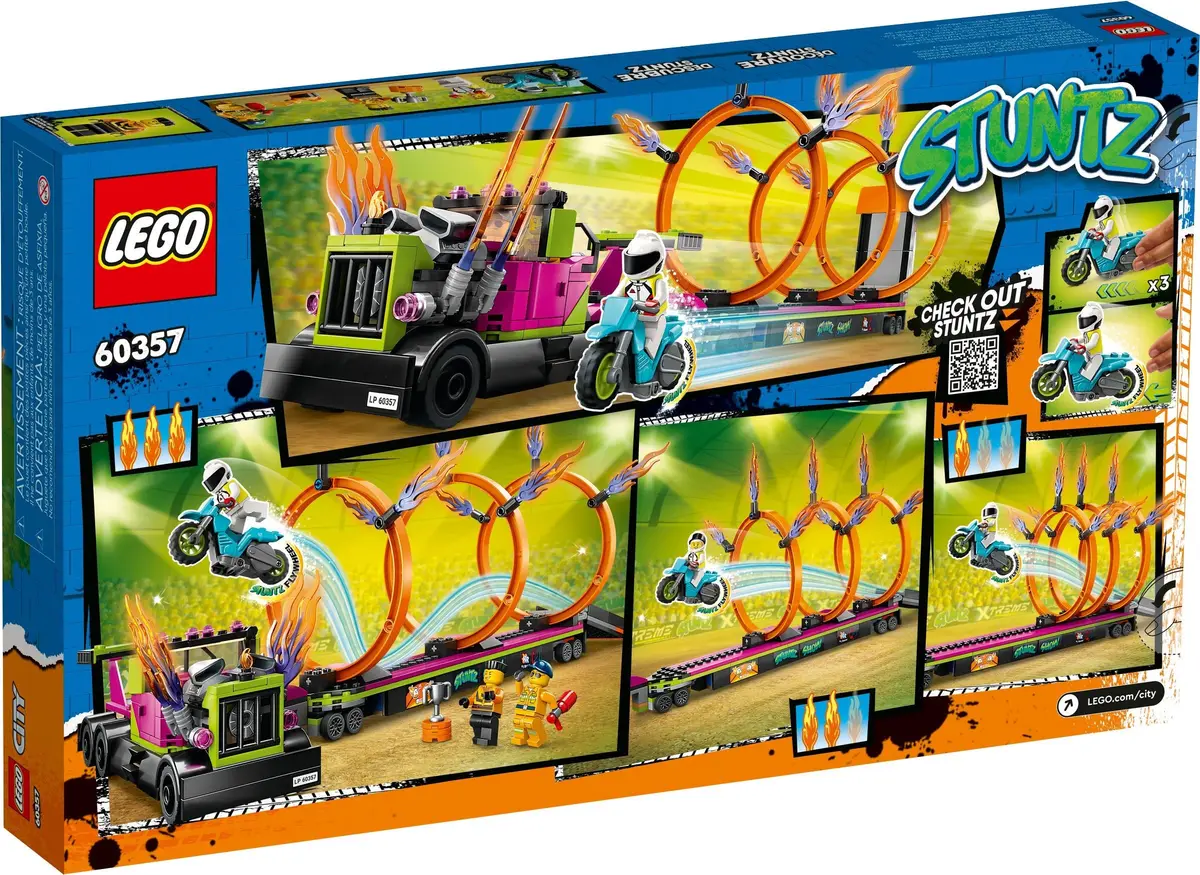 LEGO City 60357 Stunt Truck & Ring of Fire Challenge set, image 8