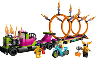 LEGO City 60357 Stunt Truck & Ring of Fire Challenge set