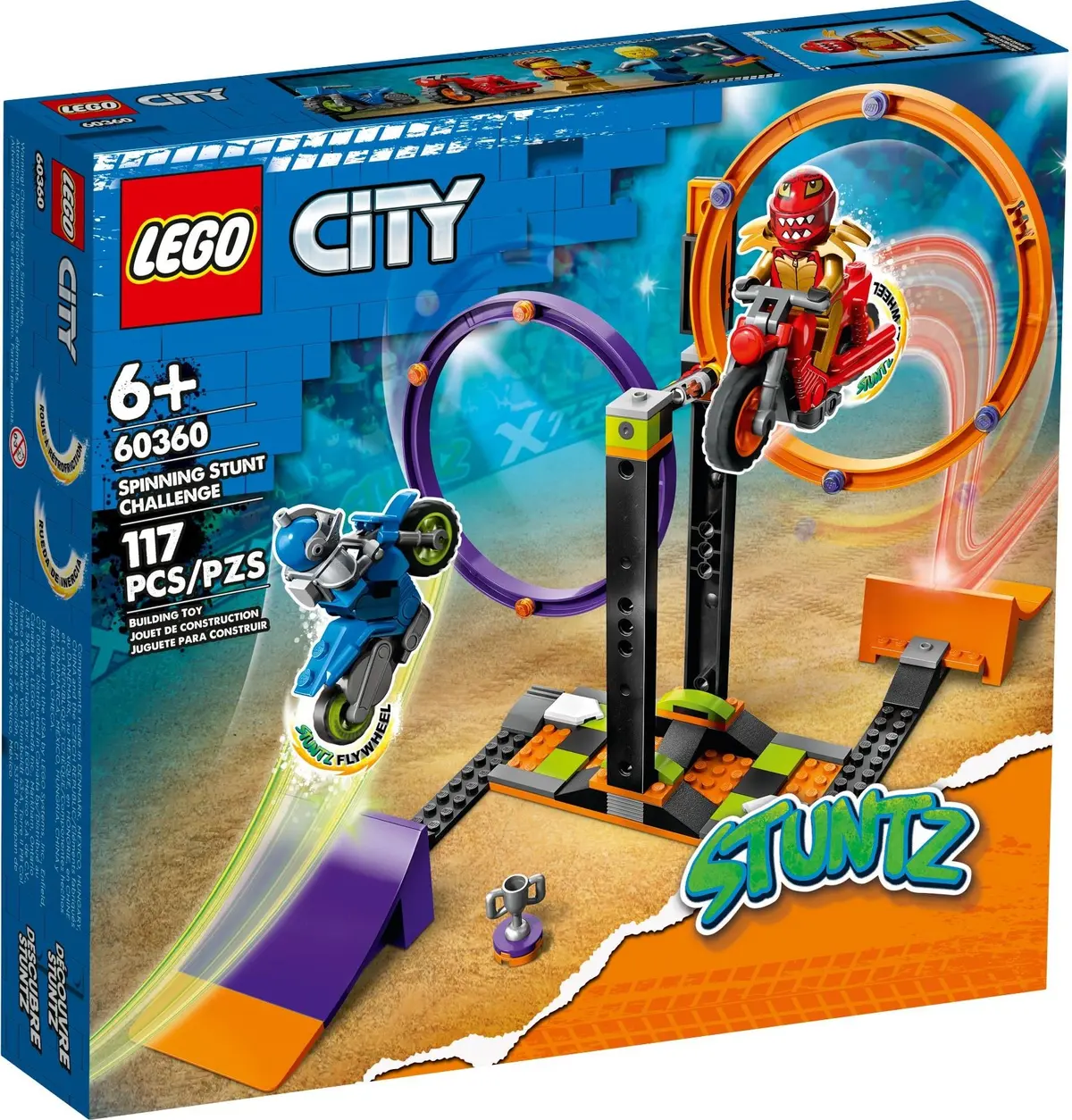 LEGO City 60360 Spinning Stunt Challenge set, image 2