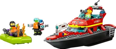 LEGO City 60373 Fire Rescue Boat set