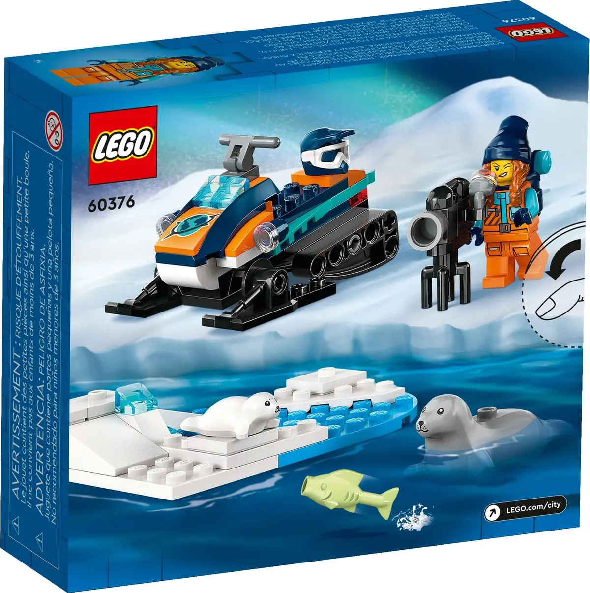 LEGO City 60376 Arctic Explorer Snowmobile set, image 4