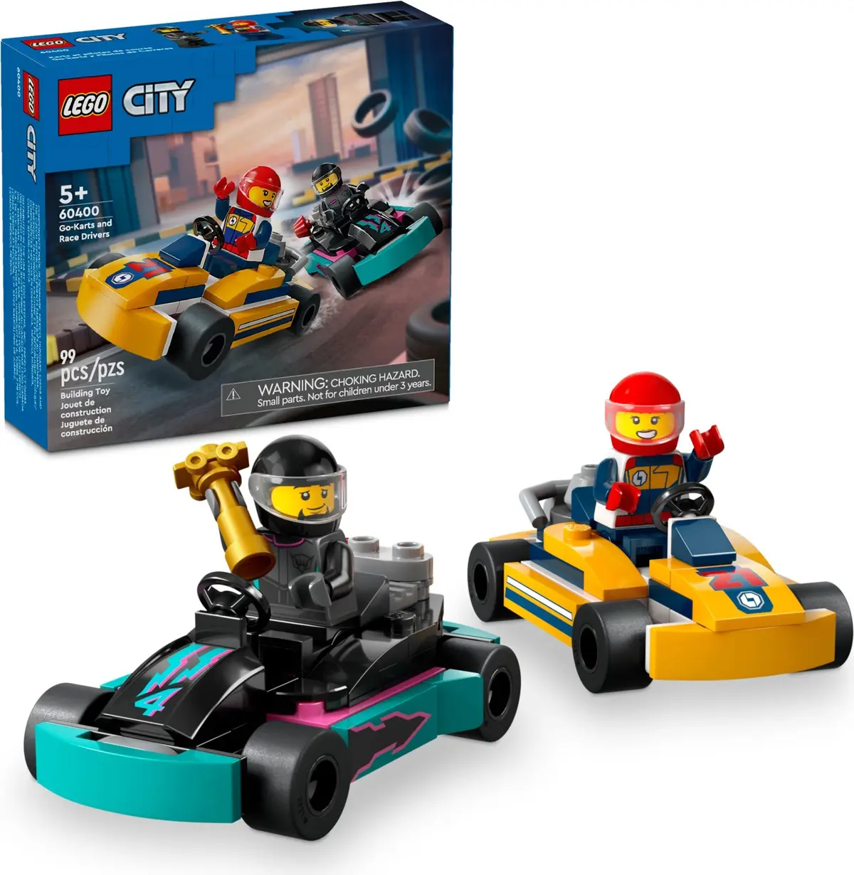 LEGO City 60400 Go-Karts and Race Drivers set, image 2