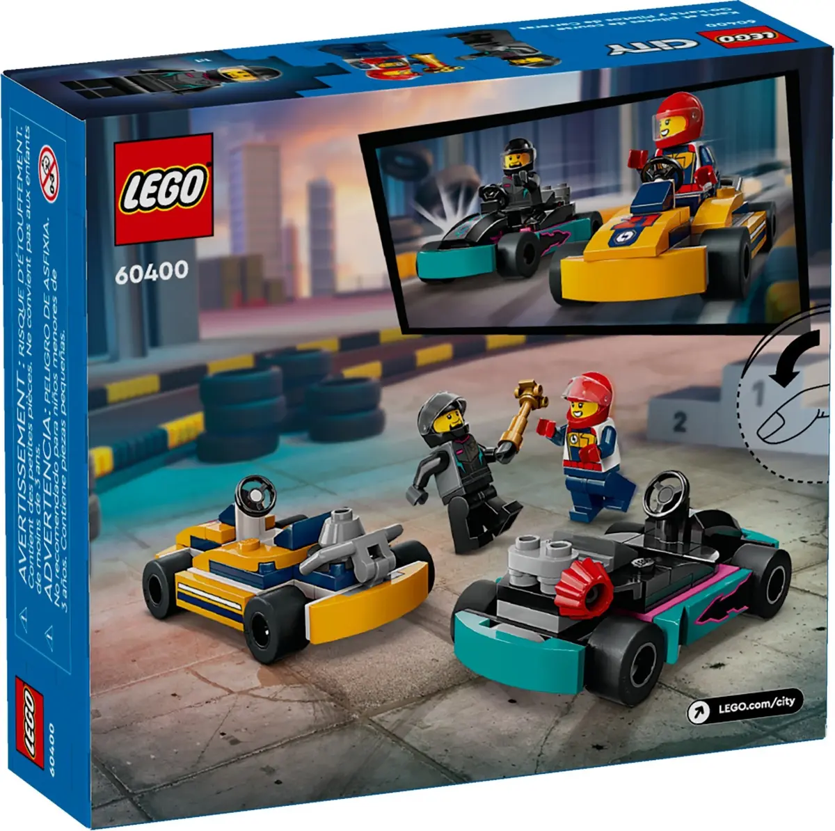 LEGO City 60400 Go-Karts and Race Drivers set, image 5