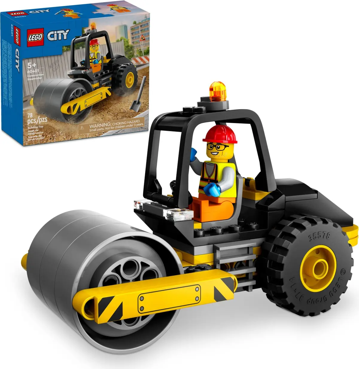 LEGO City 60401 Construction Steamroller set, image 2