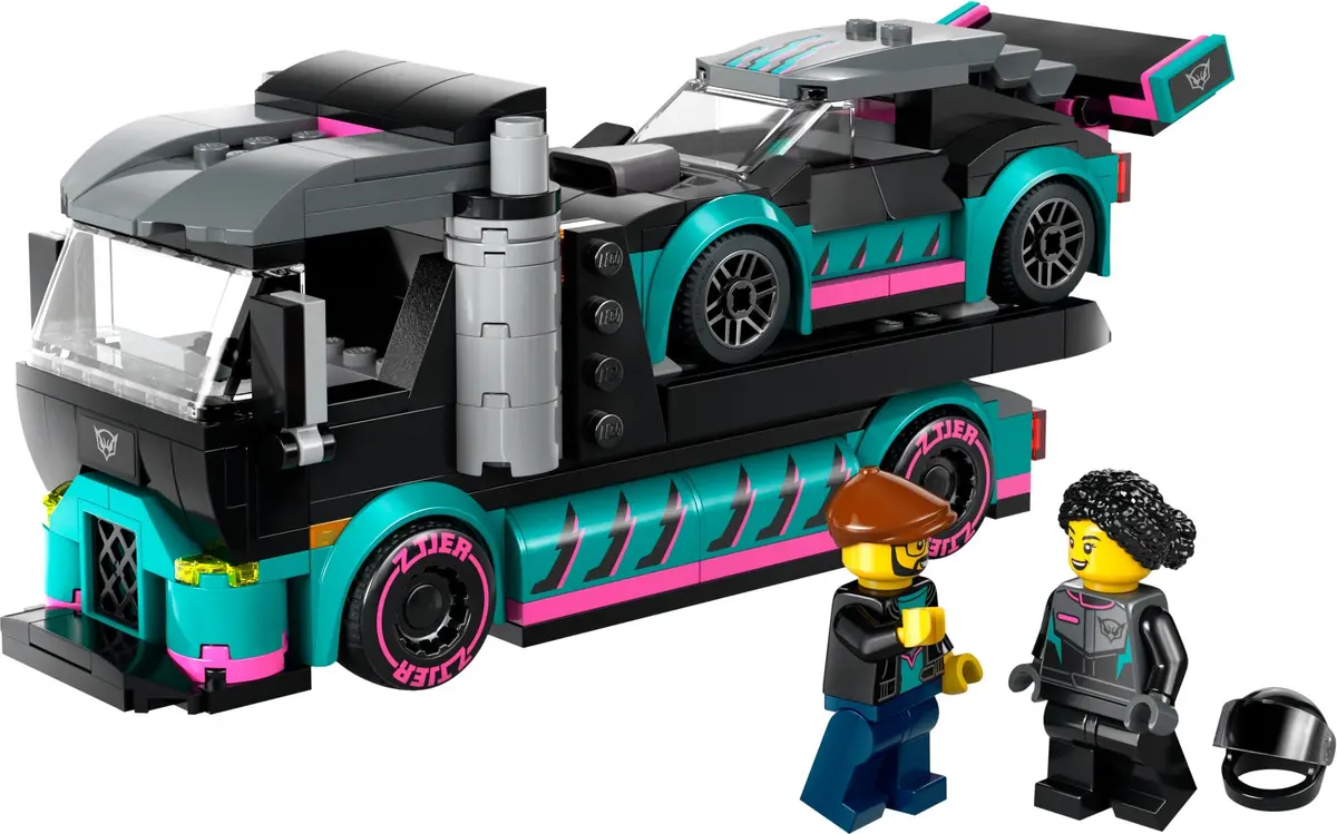 LEGO City 60406 Race Car and Car Carrier Truck set