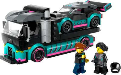LEGO City 60406 Race Car and Car Carrier Truck set