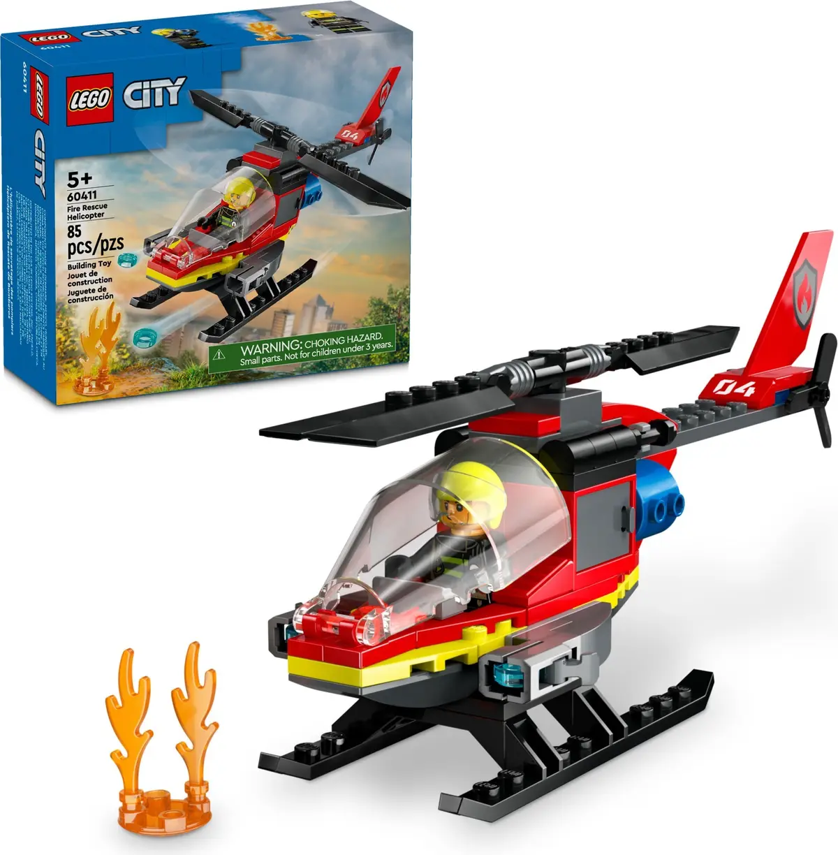LEGO City 60411 Fire Rescue Helicopter set, image 2